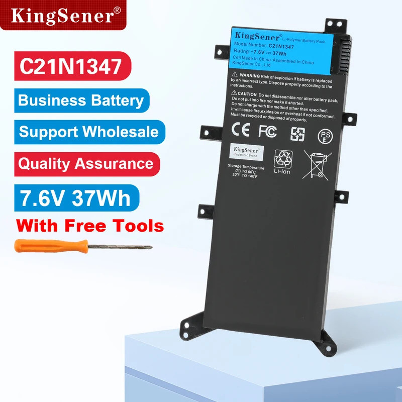 7.6V 37WH KingSener C21N1347 แบตเตอรี่แล็ปท็อปสําหรับ ASUS X554L X555 X555L X555LA X555LD X555LN X55