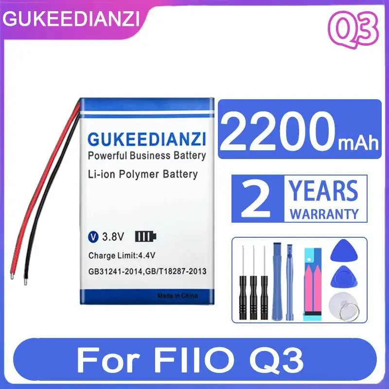 Stable สําหรับ Fiio Q3 Player 2200mAh แบตเตอรี่อุปกรณ์เสียงแบบพกพาทดแทนระดับพรีเมียม