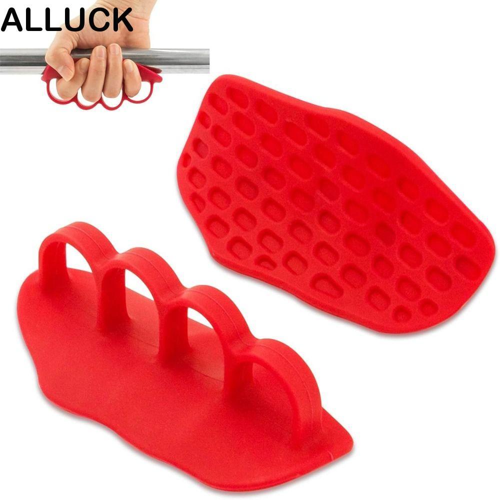 ALLUCK เทรนเนอร์นิ้ว, ไม่มีเสริมสร้างด้ามจับนุ่มเหงื่อออก, เครื่องขยายนิ้วกันลื่นแบบพกพาระบายอากาศได้สบายสําหรับดัมเบลยก