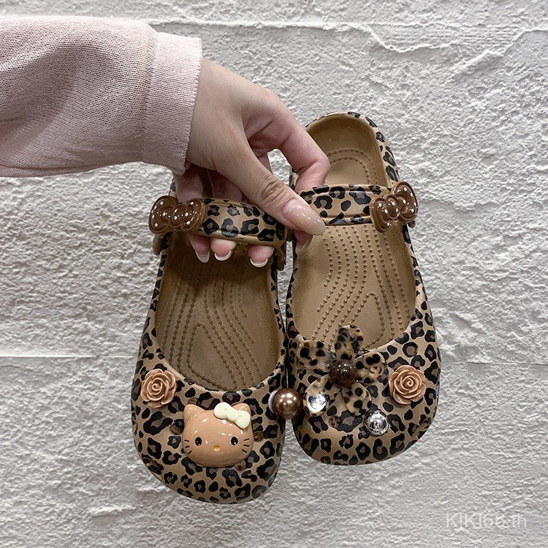 V9SA น่ารักบัลเล่ต์หลุมรองเท้าผู้หญิงฤดูร้อน Anti-slip eva Beach Toe-Toe รองเท้าแตะรองเท้าแตะผู้หญิงสวมใส่ด้านนอก