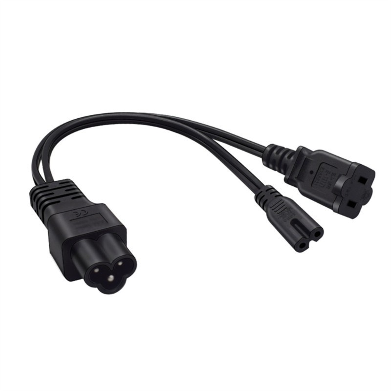 Kiss Coppers IEC320 C14 ถึง C7 และ NEMA 1-15R สายเคเบิลอะแดปเตอร์ 0 3 เมตรสําหรับเซิร์ฟเวอร์อิเล็กทร