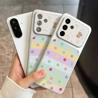 เคสซัมซุง For Samsung A57 A37 A27 A17 A07 A56 A55 A54 A35 A26 A05S 5G S26 S25 S24 S23 Ultra FE เคสนิ่มลายหนังแกะ สีพื้น