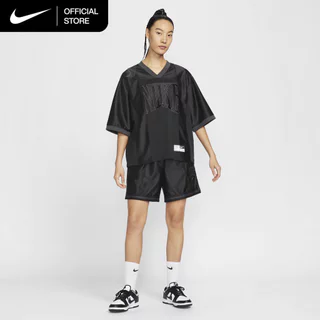 Nike Women's Sportswear Street Oversized Short-Sleeve Graphic Jersey Top - Black [HJ0281-010]