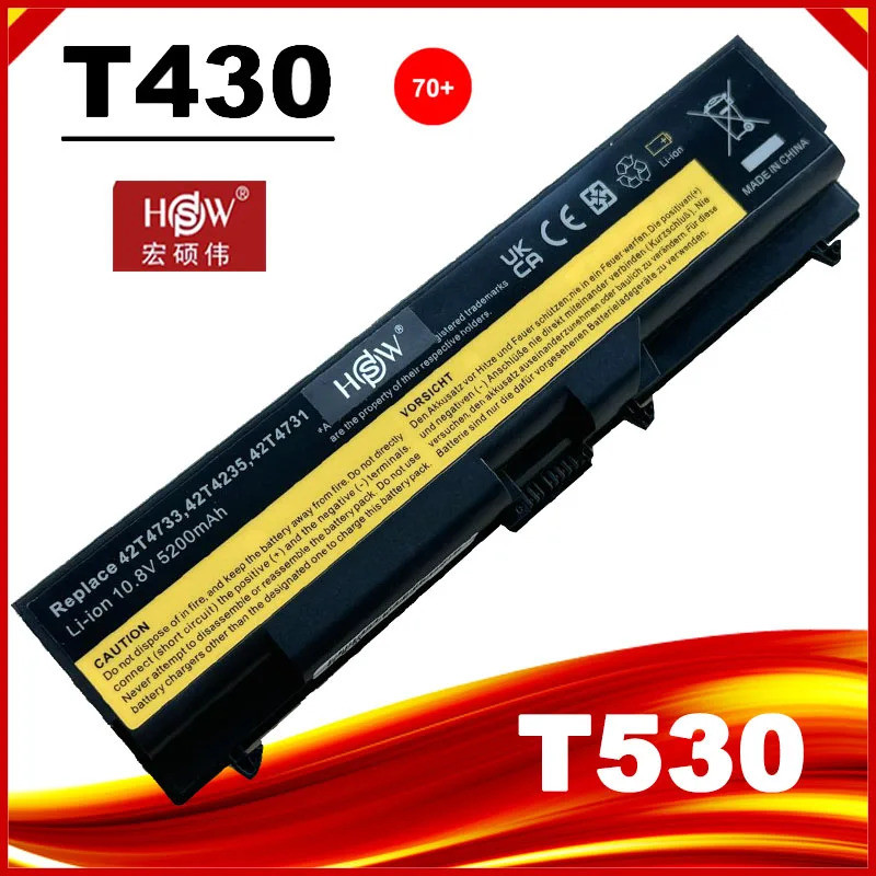 แบตเตอรี่แล็ปท็อปสําหรับ Lenovo ThinkPad L430 L530 T430 T430I T530 T530I W530I W530 51J0499 42T4753 