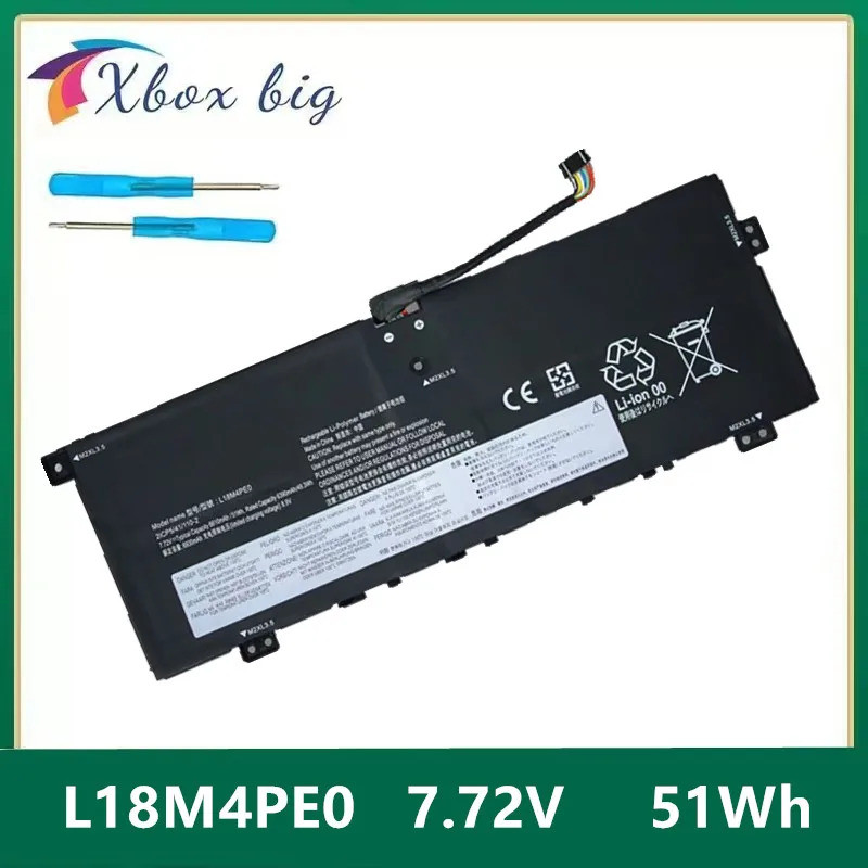 L18M4PE0 แบตเตอรี่แล็ปท็อปสําหรับ Lenovo โยคะ C740-14IML L18M4PE0 L18L4PE0 7.72V 6610mAh 51Wh