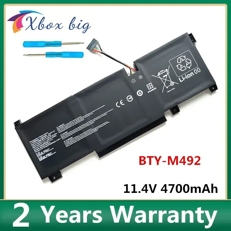 BTY-M492 แบตเตอรี่แล็ปท็อปสําหรับ MSI Pulse GL66 11UDK-255VN 11UEK-016AU 11UCK-200XPL GL76 Katana GF