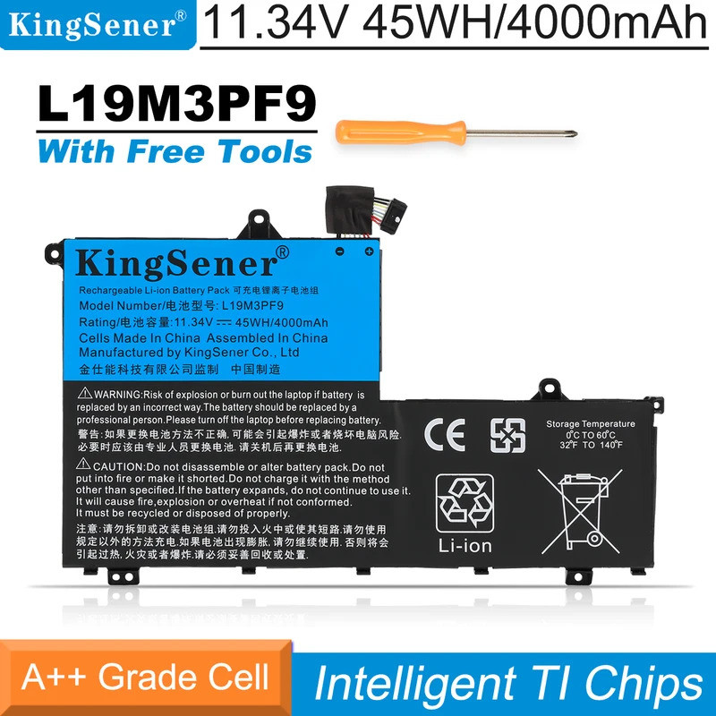 Kingsener L19M3PF9 L19C3PF9 L19M3PF1 L19C3PF1 แบตเตอรี่สําหรับ Lenovo ThinkBook 14-IML 20RV 14-IIL 1