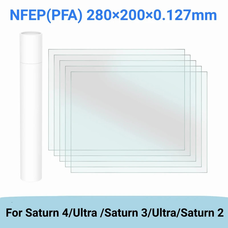 10.1 นิ้ว NFEP ฟิล์ม 280x200x0.127 มม.PFA ฟิล์มสําหรับ ELEGOO Saturn 4 Ultra Saturn 3 Ultra Saturn 2