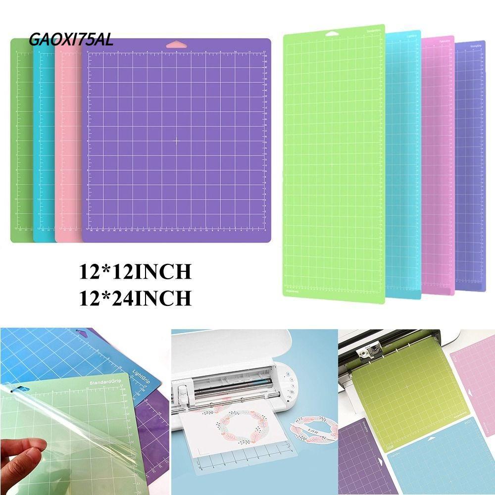 GAOXI75AL แผ่นรองตัด, แผ่นรองตัด PVC กันลื่น, ด้ามจับแข็งแรงหนาสต็อกการ์ด Cameo Silhouette Cricut Mat สําหรับงานฝีมือเย็บผ้า