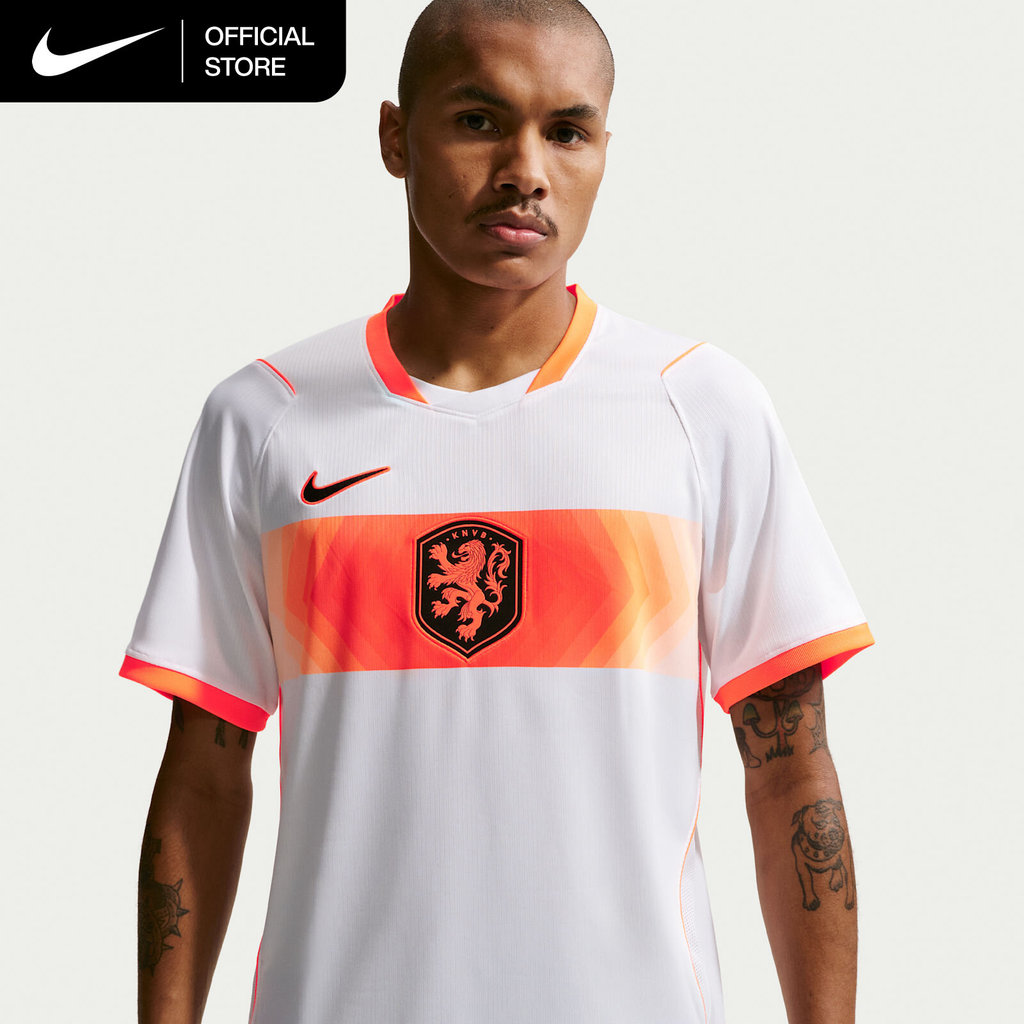 Nike Dri-FIT Men's Netherlands 2026 Stadium Away Soccer Replica Jersey Top - White [IB5391-100]