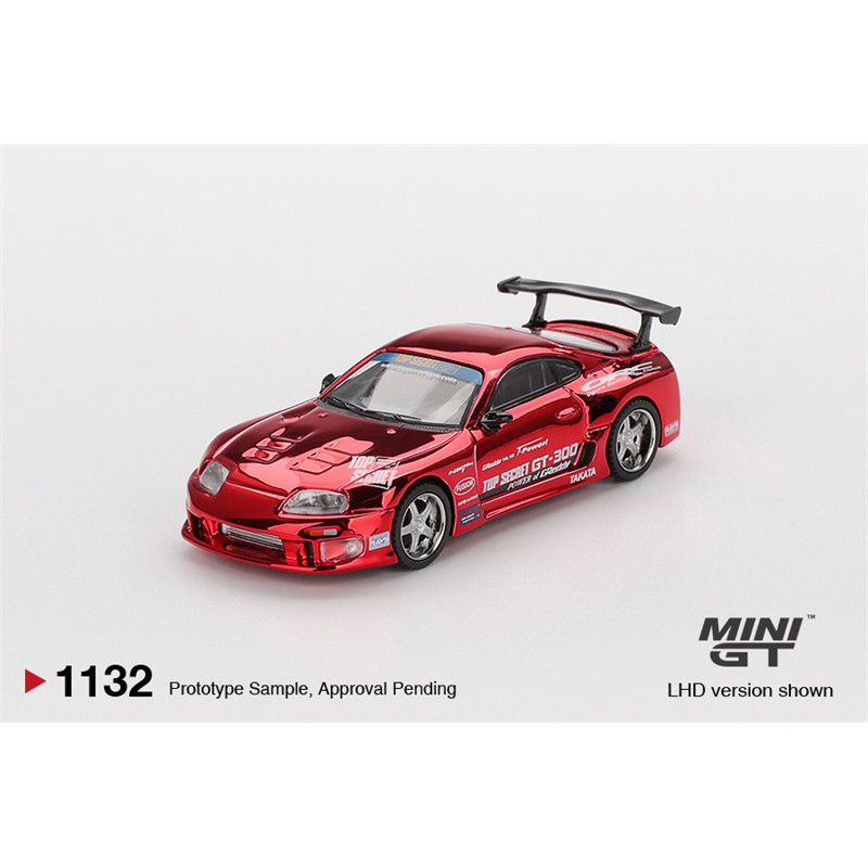 MINI GT 1:64 Supra (A80) Top Secret GT-300 Top Secret Red รถเหล็กโมเดล