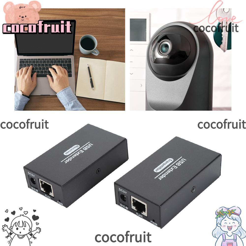 COCOFRUIT คู่ USB Extender, Single Ethernet Cat5e 6 7 พร้อม 4 USB 2.0 Hub Ethernet LAN Extender, Plu