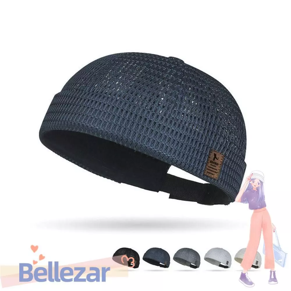 BELLEZAR หมวกผิวแตงโม, Brimless ตาข่าย Docker Beanies หมวก, Casual Breathable Ultra-Light ปรับ Hip Hop หมวกกลางแจ้ง