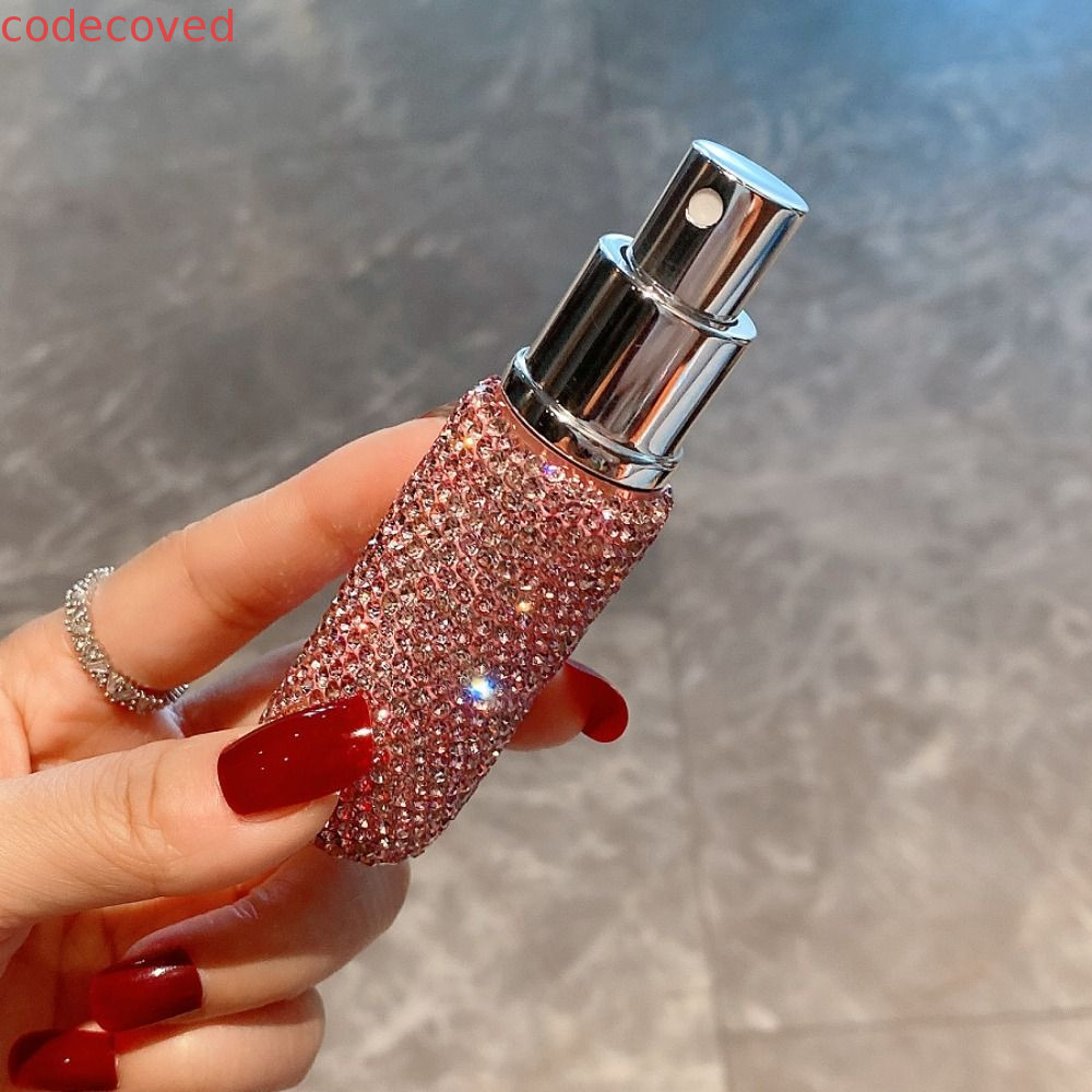 CODECOVED -encrusted Perfume Bottle, 10ml Mini Refillable Spray Bottle, Atomiser Empty Press Pump Sh