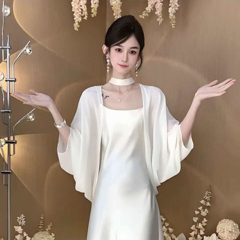 国风高级气质宽松夏季防晒披肩开衫2026新款时尚纯色显瘦空调20260622 Chinese-style high-end elegant loose summer sun-protective shawl cardigan 2026 new fashion solid color slimming air-conditioning jacket 20260622