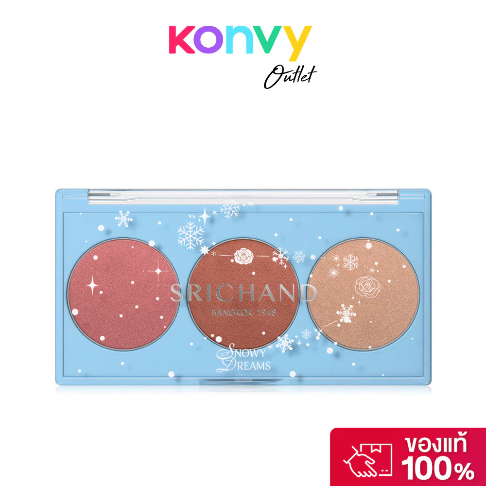 Srichand Snowy Dreams Cheek Palette 9g #02 Warm Night ศรีจันทร์ พาเลทบลัชออน.
