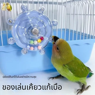 ของเล่นนกแก้วหมุนได้ ช่วยพัฒนาสมอง แก้เบื่อ ลดเครียด กันลื่น ปลอดภัย แขวนกรงได้ เหมาะสำหรับนกหงส์หยก-คอกคาเทล-เลิฟเบิร์ด