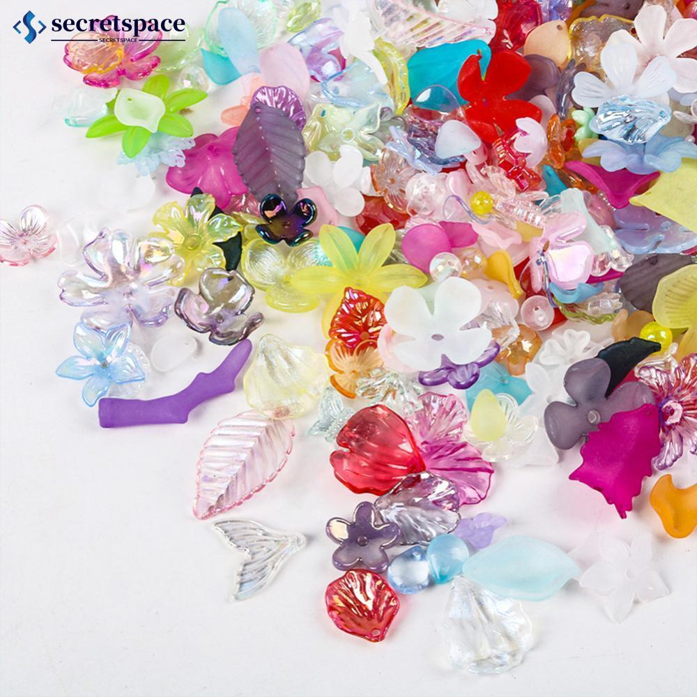 SECRETSPACE 20g/100g กลีบลูกปัด Star ผีเสื้อรอบ Spacer ลูกปัดสําหรับ DIY สร้อยข้อมือพวงกุญแจเย็บเครื