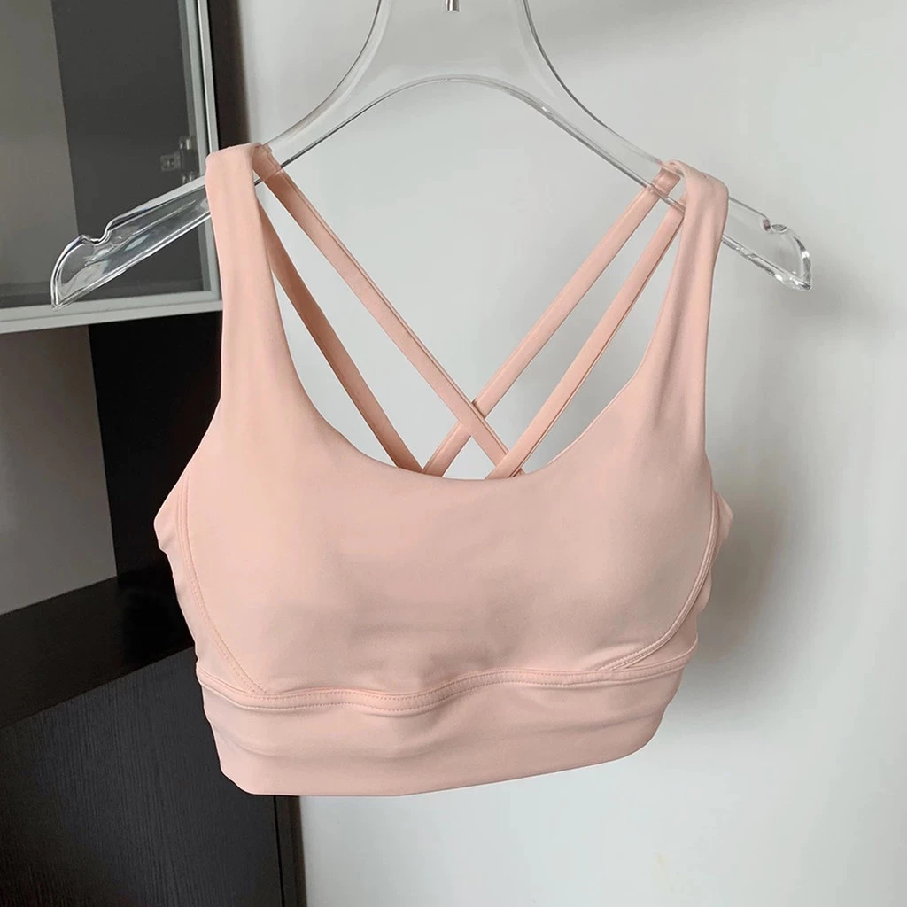 【MAGGIEYOGA]】สปอร์ตบรา กันกระแทก สีนู้ด สําหรับผู้หญิง ใส่เล่นโยคะ ฟิตเนส
