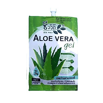 CHIVAVITHI Aloe Vara Gel 20 g ชีววิถี เจลว่านหางจระเข้ เจลซ่อมผิว บำรุงผิวหน้า บำรุงผิวแพ้ง่าย แห้ง ผิวขาดน้ำ ชุ่มชื่น