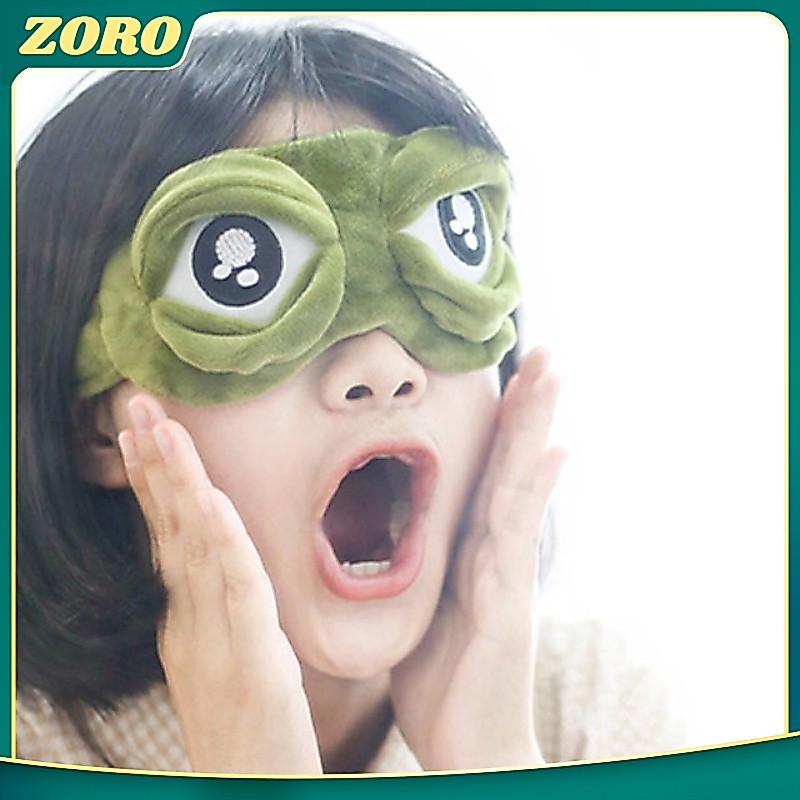 Insomnia丨 แผ่นความเย็น ผ้าปิดตา หน้ากากปิดตา Mask หลับสบาย ลายกบเศร้า สำหรับนอนหลับ eye mask แผ่นปิดตา ลายน่ารัก