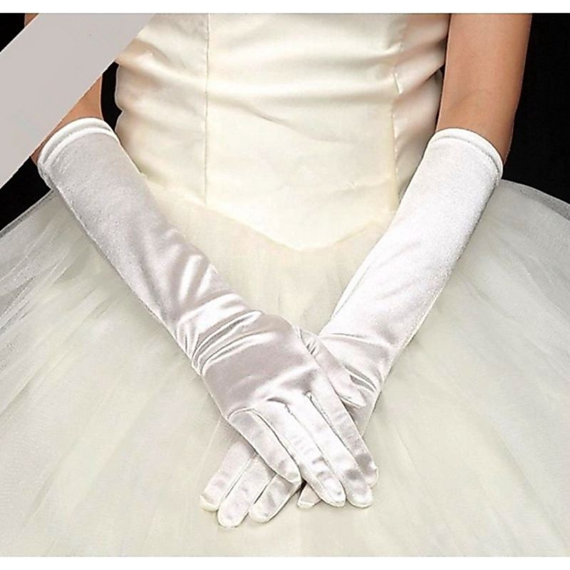 ถุงมือผ้า​ แบบยาว​ถุงมือยาว  สำหรับผู้หญิง เหมาะกับงานปาร์ตี้