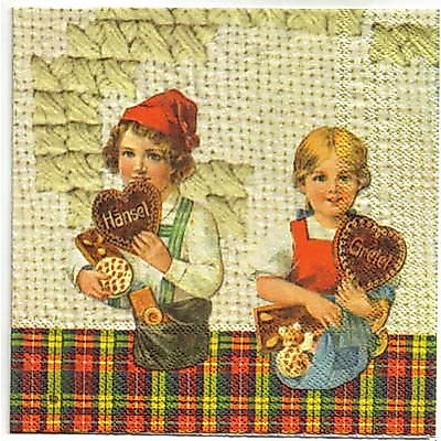 Pladao Napkin 1301 ภาพวินเทจ เด็กกับช็อคโกแล๊ตหัวใจ Chocolateกระดาษ แนพกิ้น สำหรับงานศิลปะ เดคูพาจ decoupage ขนาดL 33x33