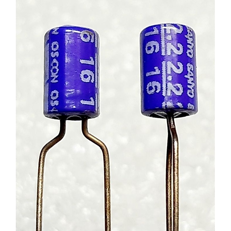 Sanyo OS-CON 2.2uf 16v (ราคา3ตัว) capacitor ตัวเก็บประจุ คาปาซิเตอร์ oscon