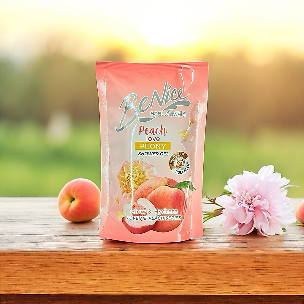 BENICE Peach Love Shower Gel ครีมอาบน้ำ 400ml