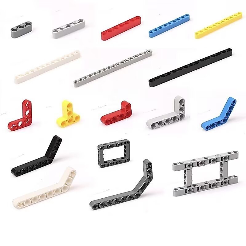 Moc อนุภาคขนาดเล็กประกอบ Mechanical Building Blocks 9686 EV3 เทคโนโลยีอะไหล่ Hole Beam การเชื่อมต่อ Rod รูหนา Ar