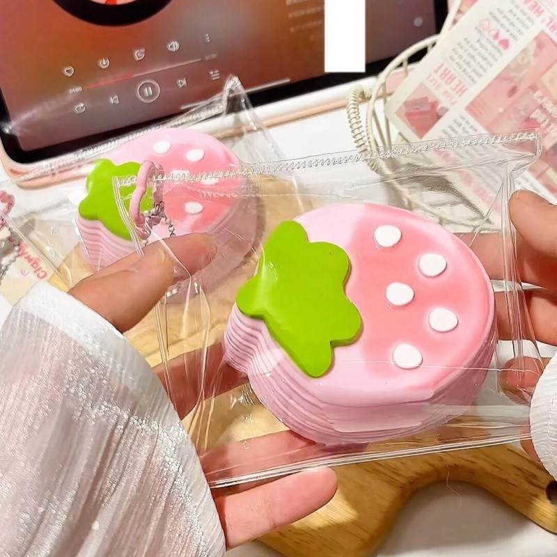 Super Cute Strawberry Pudding Cake Squishy Slow Rising Antistress ของเล่นเด็ก Grownups Squeeze Squis