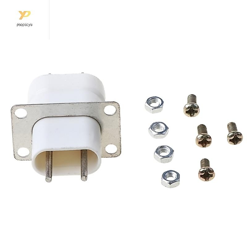 Ppy Home เตาอบไมโครเวฟอิเล็กทรอนิกส์ Magnetron Filament 4 Pin Socket Converter สีขาว