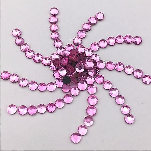 DMC hot fix rhinestones, แก้ว พลอยเทียมใสสีชมพู