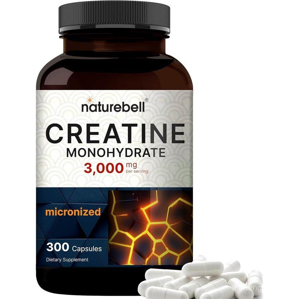 Creatine Monohydrate Capsules 3,000มก. แต่ละเสิร์ฟบรรจุ 300 แคปซูล |   เม็ดบีทซานเว่ย |   อาหารเสริม