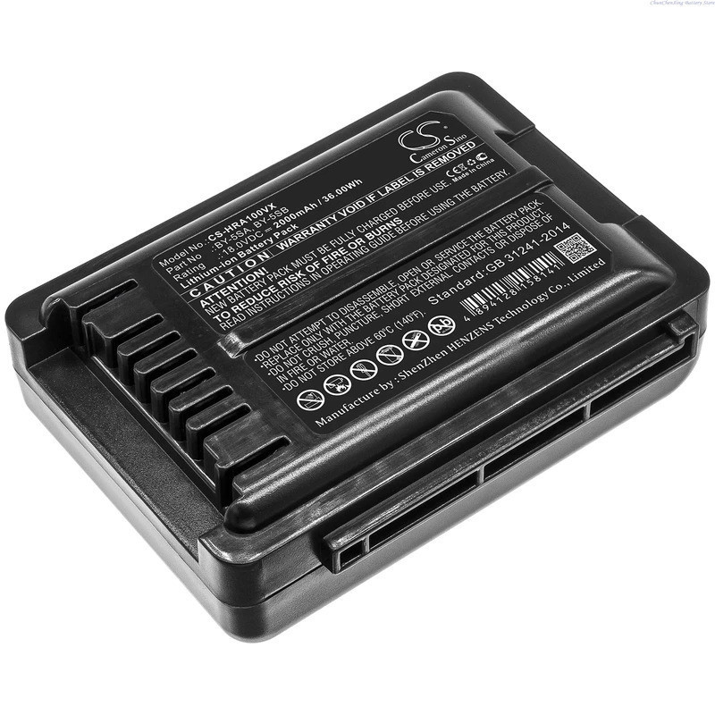 แบตเตอรี่ 18V 2000mAh BY-5SB,BY-5SA สําหรับ Sharp EC-A1R,EC-AH2R,EC-AH5,EC-AP500,EC-AR3S,EC-AR5,SX-A
