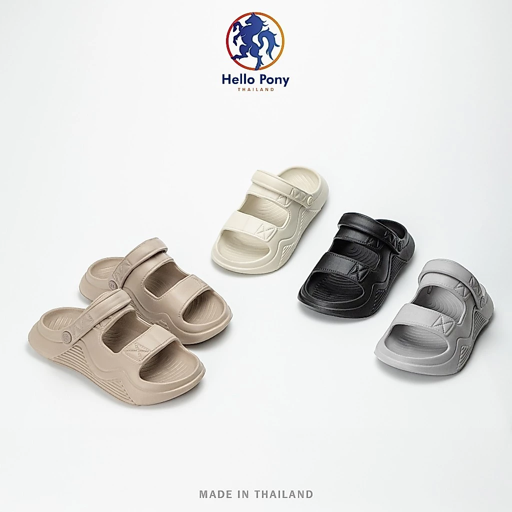 Hello Pony รุ่น MHM4010 รองเท้าสุขภาพ รองเท้าแตะ แบบสวม แฟชั่น แฟชั่น พื้นหนานุ่ม กันลื่น EVA ทรงมินิมอล