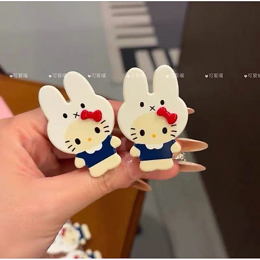 🇹🇭พร้อมส่งในไทย🇹🇭 กิ๊บติดผมลายกระต่าย Hello Kitty สุดน่ารัก | กิ๊บแฟชั่นเกาหลี | กิ๊บหนีบผมคิ้วท์ๆ