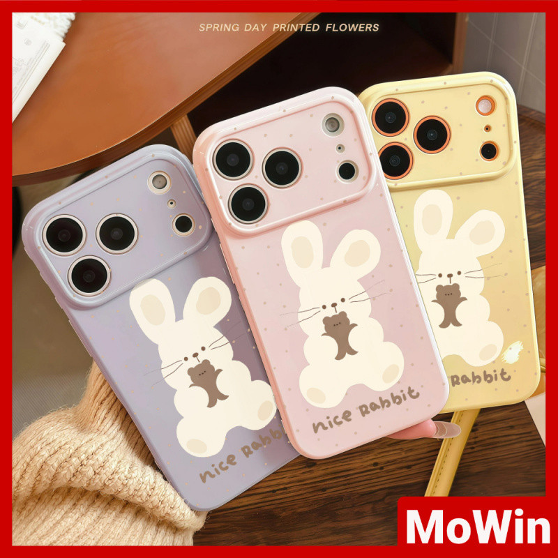 Mowin Case - เคสโทรศัพท์รูปหัวใจ นุ่มแวววาว ใช้ได้กับเคส iPhone 11 และ iPhone 17 Pro Max กระต่ายที่ด