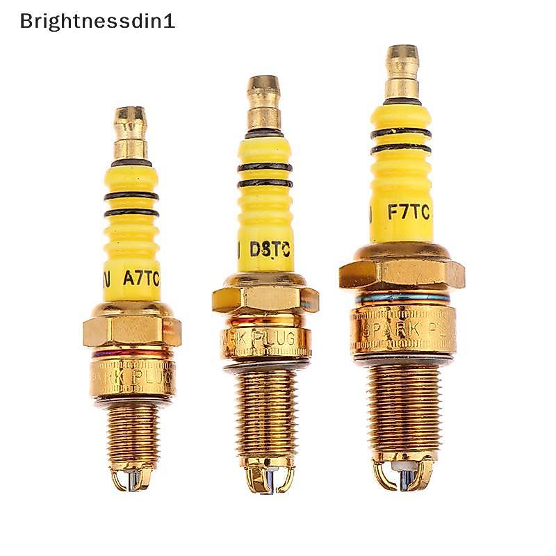 [Brightnessdin] 1 ชิ้นหัวเทียน 3 Triple Electrode A7TC D8TC สําหรับ GY6 CG 50 70 110 125 150CC รถจัก