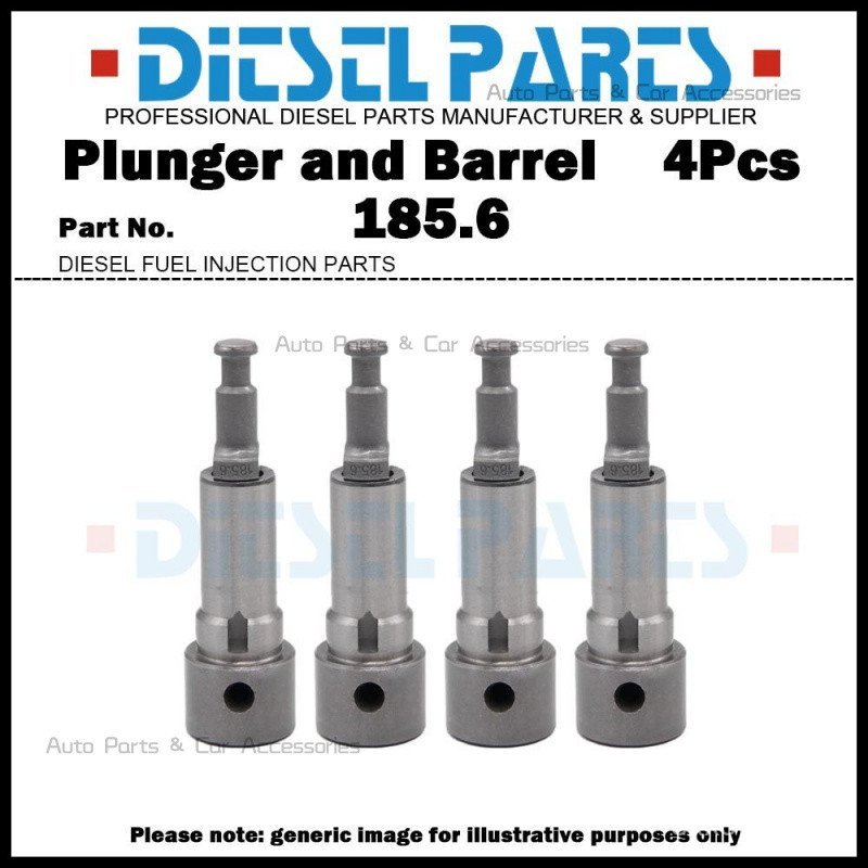 ชุดลูกสูบและถัง 4 ชิ้น 185-6 185.6 131101-1720 9443610097 สําหรับ Hino FD DS50 DS70 / Mitsubishi Fus