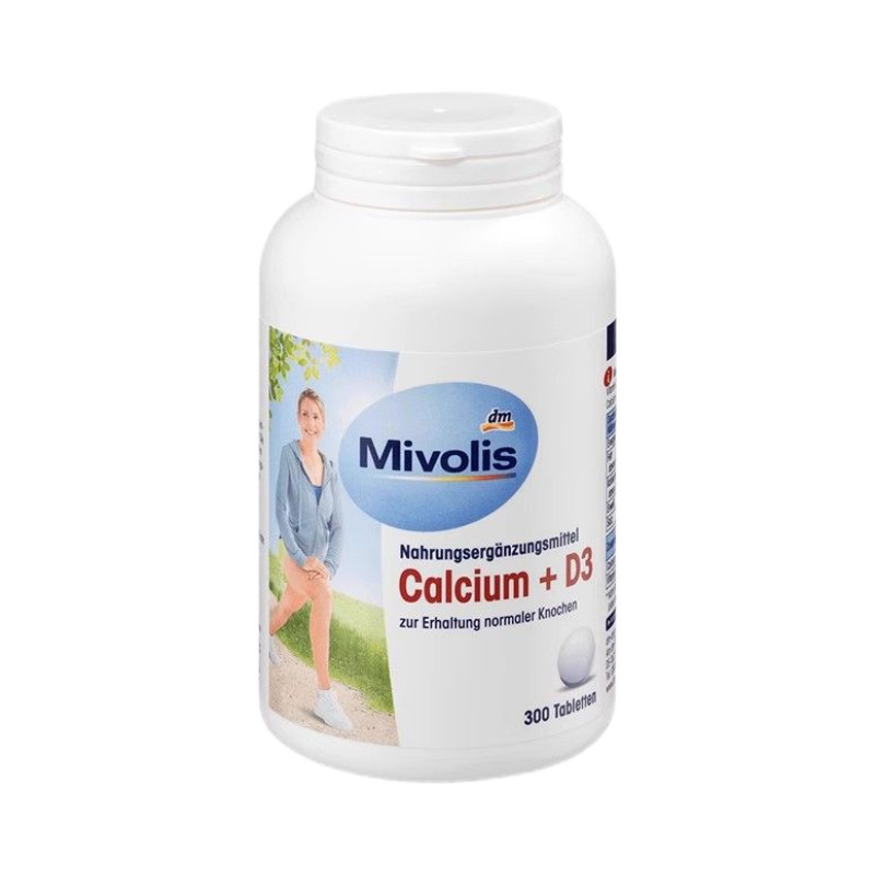 Mivolis แคลเซียม 300 เม็ด วิตามินดี3 อาหารเสริมคุณภาพสูง