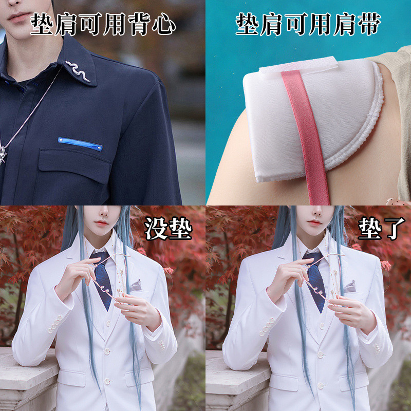 ฟองน้ําไหล่แผ่นกันลื่นไหล่ยุบมุมขวาแจ็คเก็ตสูทที่มองไม่เห็น Velcro Self-Adhesive แผ่นฟองน้ํา Seam-Free ไหล่ Pads