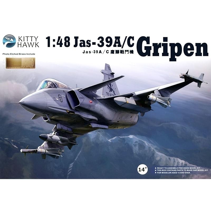 Kitty Hawk Model 1/48 Saab JAS39A/C Gripen Plastic Model KH80117 (aircraft)