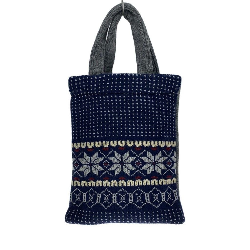 COMME DES GARCONS Tote Bag Purse BIOTOP acrylic GRY overall pattern FN-K 201 Direct from Japan Secon