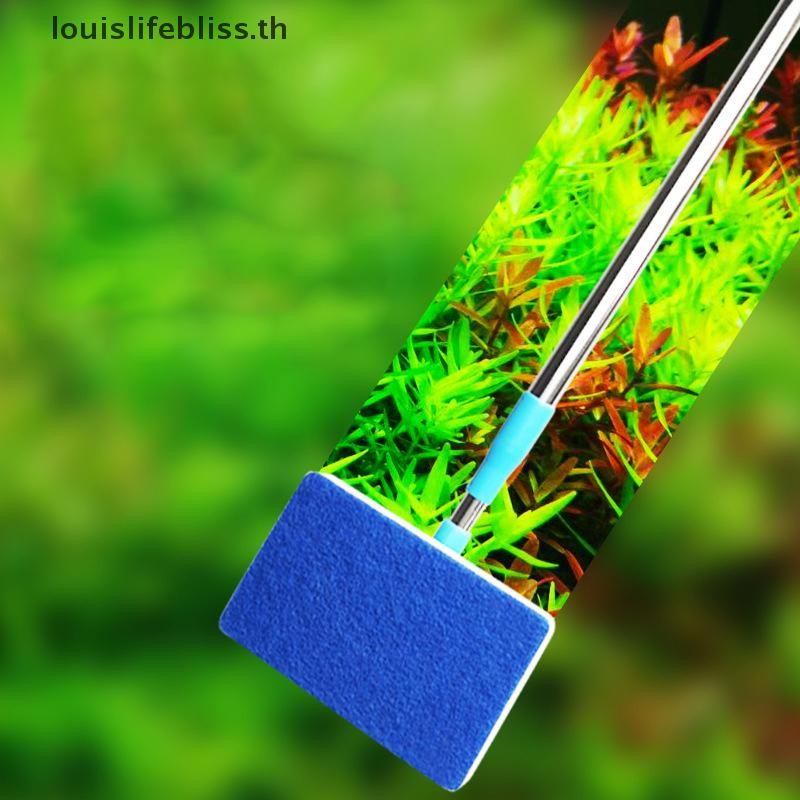 Louislifebliss 1/2 ชิ้นกรอง Aquarium ถังปลาเครื่องมือทําความสะอาดถังปลาแปรงทําความสะอาดแปรงแก้วด้ามยาวแปรงทําความสะอาดแบบปรับได้ใหม่
