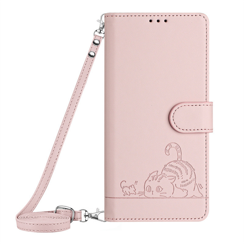 Poco M7 Phone Casing Case Crossbody Xiaomi Poco M7 4G Flip Leather Case Card Slot กันกระแทก