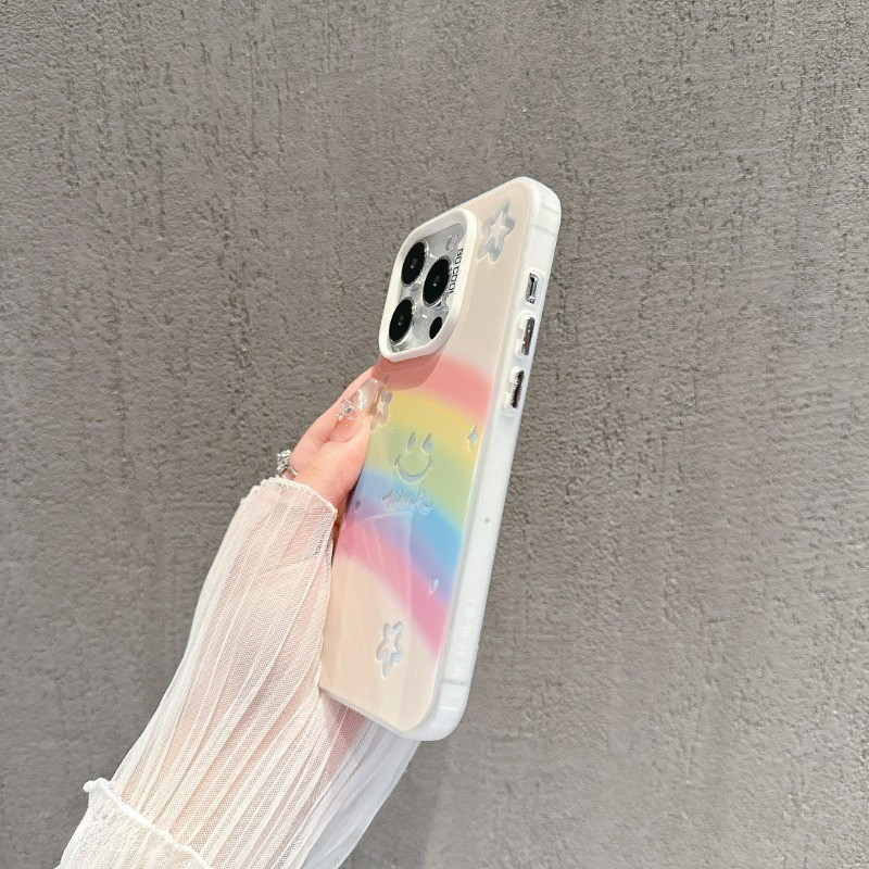 for เคสไอโฟน 13 12 11 iPhone 16 15 14 PRO MAX X XS MAX XR 7/8PLUS รุ้งแอปเปิ้ลโทรศัพท์ จัดส่งจากประเทศไทย เกาหลี ขายดี - รูปที่ 5