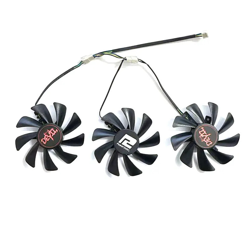 ยี่ห้อใหม่ 85 มม.4PIN CF9015H12S RX5700 5700XT GPU พัดลมสําหรับ Powercolor Radeon Rx5700 5700xt Red 