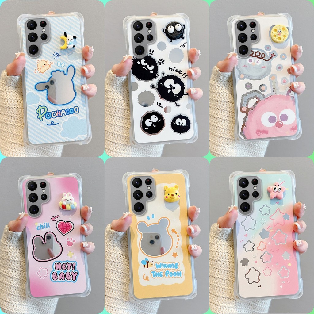 เคส Samsung S25 Ultra S24 Ultra S23 Ultra กระจก‌สี่มุมป้องกันกรณีโทรศัพท์หล่น