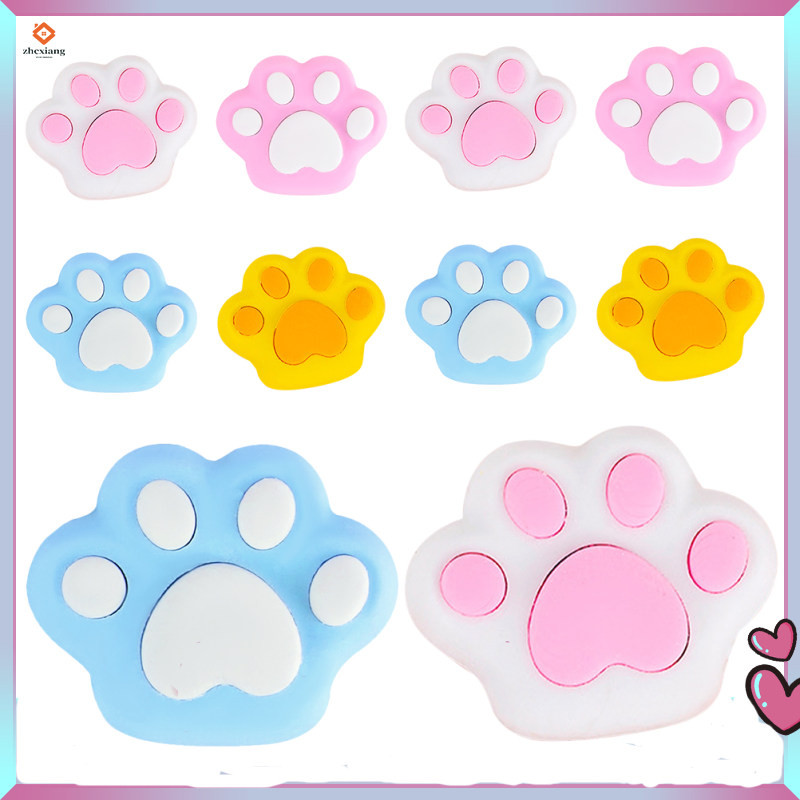 Cute Cat Paw Erasers 10pcs Mini Erasers For Student Supplies School Accessories
